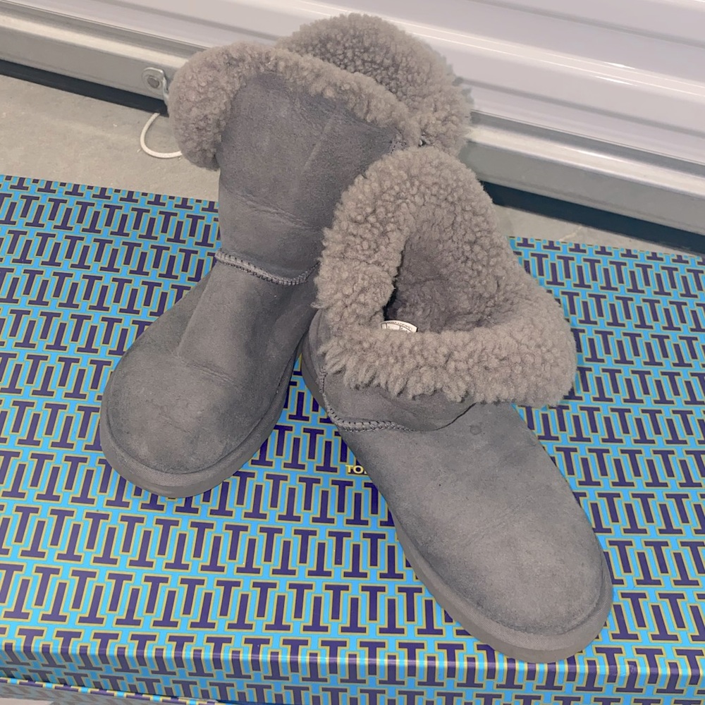Gray Furry Ugg Boots - image 1